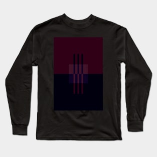 Plum Abstract Minimalist Art Print Long Sleeve T-Shirt